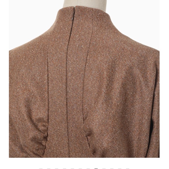 [Open to trade]Mame Kurogouchi top designer MM22FW Melange Flannel Dress - Picture 5 of 17